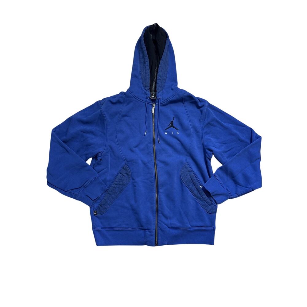 Vintage Y2K Air Jordan Jumpman Men's Royal Blue Full Zip Hoodie Size L